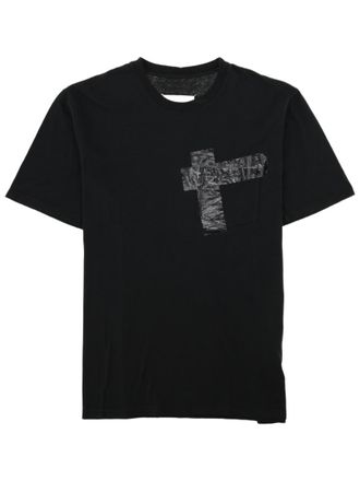 Maison Margiela Black Taped Short-Sleeve Cotton Jersey T-Shirt