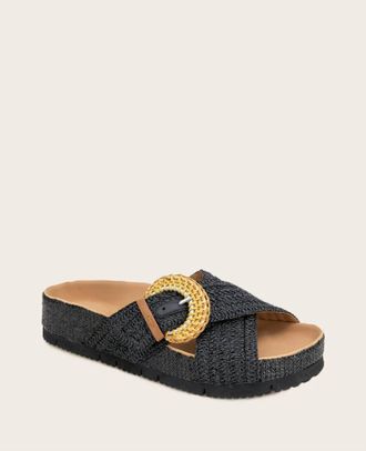 Gentle Souls Womens Louisa Sandals In Black