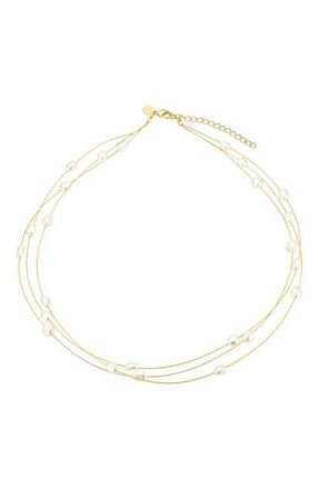 Untamed Petals Pacific Pearl Choker in Gold at Nordstrom