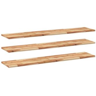 vidaXL Estante Flotante 3 Uds Madera Acacia Acabado Aceite 120x30x2 Cm Vidaxl
