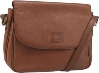 Burberry Pre-owned Cross Body Bags, female, Brown, Size: ONE SIZE Pre-owned Leather Shoulder Bag
