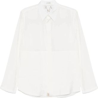 RANRA Klassieke Modal Poly Shirt Maker - Heren - Zakelijke Overhemden - Wit - XL - Overhemden