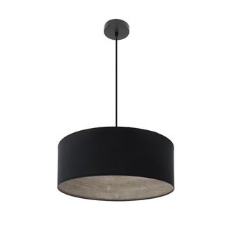 Fabrilamp Pendente Tania 1xe27 Nero/nero-grigio Legno Regx50x50 Cm