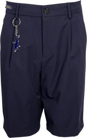 Paul & Shark Korte Broeken, Heren, Blauw, L, Leer, Bermuda met trekkoord van Dynamic Stretch