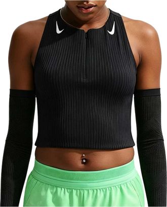 Nike (WMNS) Nike x Keely Hodgkinson AeroSwift Dri-FIT ADV Cropped Tank Top Black White IM7561-010