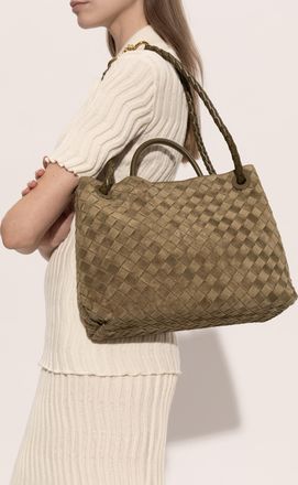 Bottega Veneta Andiamo Medium Handheld Bag, Womens, Green