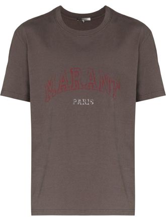 Isabel Marant Honore logo-print T-shirt - Neutrals