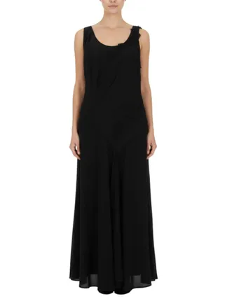 Victoria Beckham Black Lace Scoop Neck Maxi Dress