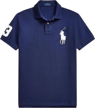 Polo Ralph Lauren Logo-Patch Polo Shirt - Heren - Polos - Blauw - S - Katoen - Tops