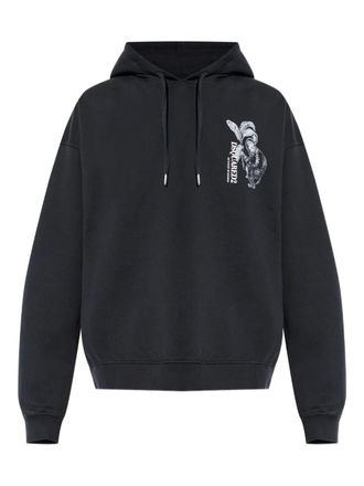 Dsquared2 graphic hooded sweatshirt - Black