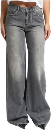 A|X Armani Exchange Wijde Grijze Jeans - Dames - Loose Fit Jeans - Grijs - W27 - Jeans