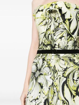 Saiid Kobeisy Sk Jet Black Strapless A-Line Dress