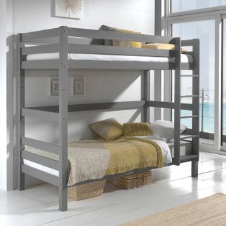 M&S Collection Litera 90x200 Altura 180 Cm Somier Incluido Vipack Pino Gris