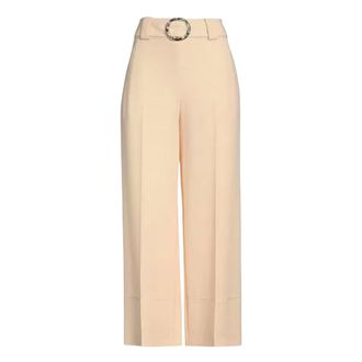 Simona Corsellini Wide-leg broek - Dames - Broeken - Beige - Maat: XS Leer
