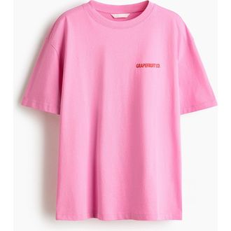 H&M Oversized T-shirt in Pink/grapefruit at Nordstrom, Size X-Large