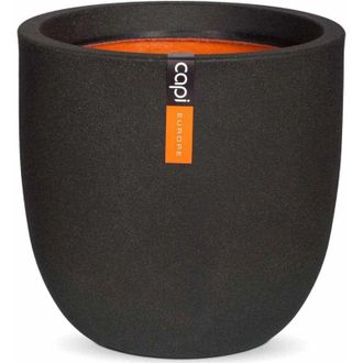 Capi Europe Macetero Capi Europe Negro Pl&aacute;stico Oval &Oslash; 43 Cm