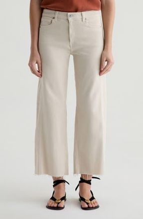 AG - Adriano Goldschmied Saige Raw Hem Paneled Ankle Wide Leg Jeans in Opal Stone at Nordstrom Rack, Size 31