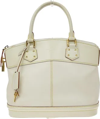 Louis Vuitton Suhali Lockit Leather White Leather Handbag (Pre-Owned)