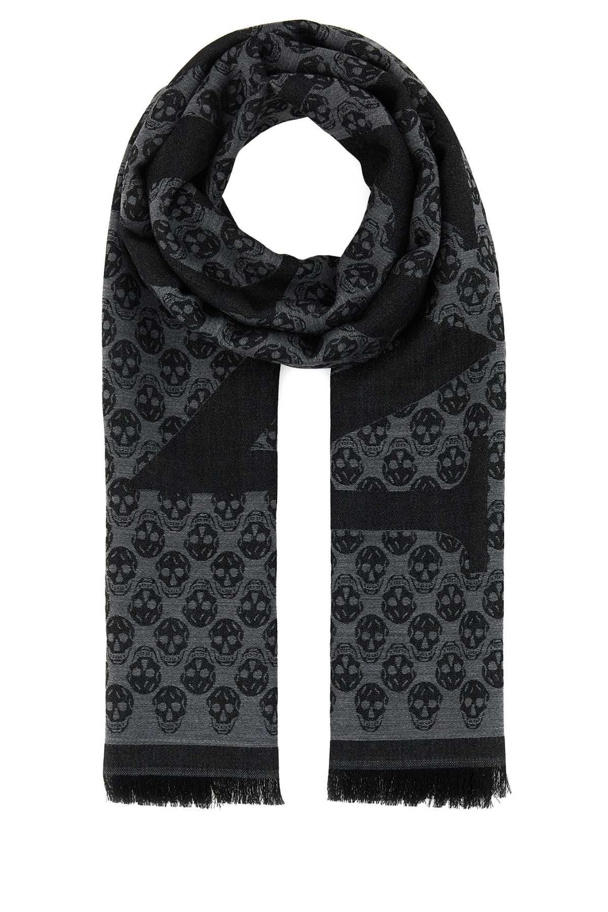 【関税込み】alexander mcqueen Scarves Alexander Mcqueen Black Silk Skull Scarf | Jadore Couture