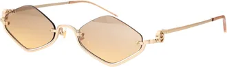 Gucci Womens Sunglasses Gg1604s Gold-Orange Metal Gold-Gold-Orange Gold/gold/orange