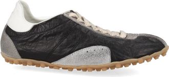 Maison Margiela Black Sprinters Suede Panel Leather Sneakers