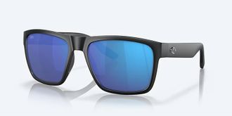 Costa Unisex Paunch Xl Polarized Sunglasses In Matte Black Blue Mirror