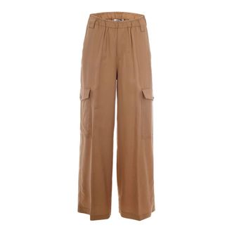 Liu Jo Wide Trousers, female, Brown, Size: XS Wide Trousers