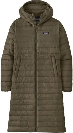 Patagonia Recycled Down Sweater Parka Mantel f&uuml;r Damen | braun