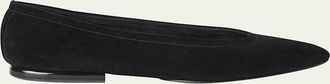 Loro Piana Primula Suede Ballerina Flats