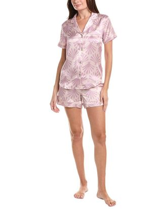 Petite Plume 2Pc Silk Pajama Short Set