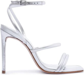 Schutz Womens Nylla Casual Leather Sandal In Off White