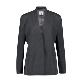 Casablanca Getailleerde Wollen Blazer - Dames - Blazers - Grijs - S - Wol - Jassen