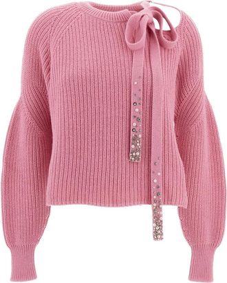 Des_Phemmes Jersey de punto corto de manga larga - Knitwear - Mujer - Rosa - M