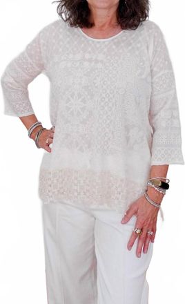 Johnny Was Zora Stitchwork Blouse In Natural