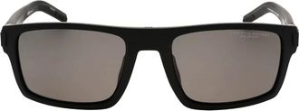 Tommy Hilfiger Mens Tommy Hilfiger Grey PZ Lens Matte Black Polarized Sunglasses - Size: ONE size