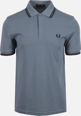 Fred Perry Mens FRED PERRY TWIN TIPPED POLO STOCKPORT BLUE - Grey - Size: 38