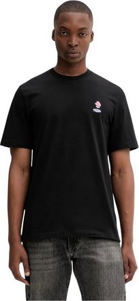 Msgm Camiseta con parche de rosas - Tops - Hombre - Negro - L