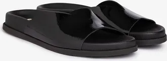 Pedro Garcia Flat slide in black patent leather | Deva | SS25