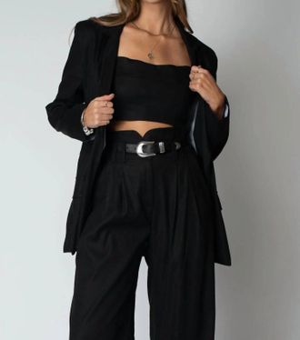 Stillwater The Linen Blazer In Black