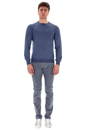 Barba Fine Wool-Cashmere Crewneck Sweater