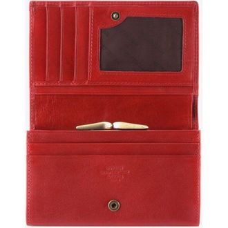 OEM Cartera De Piel Para Mujer Wittchen Con Escudo De Armas, Color Rojo Mediano, Piel Natural