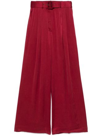 Zimmermann Tuck trousers - women - Silk - 0 - Red
