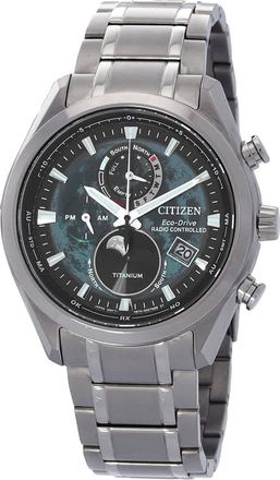 Citizen Radiocontrolado Perpetual Chronograph Quartz Green Dial Mens Watch BY1010-81X