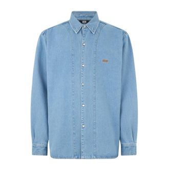 GCDS Wirdo Denim Shirt - Heren - Spijkeroverhemden - Blauw - M - Denim - Overhemden