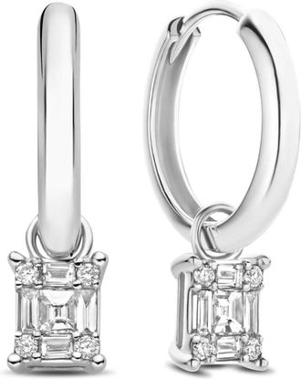 Isabel Bernard Accessoires, Dames, Grijs, ONE Size, De la Paix Maxime Diamant Oorstekers