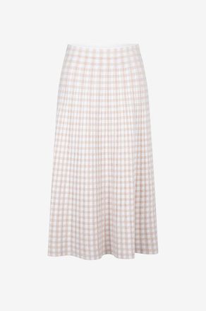 Antonino Valenti Ausgestellter karierter Strick-Midirock Jane