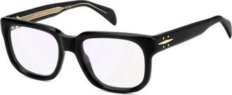 Eyewear by David Beckham Vierkant Optisch Montuur - Heren - Brillen - Zwart - 53 MM - Accessoires