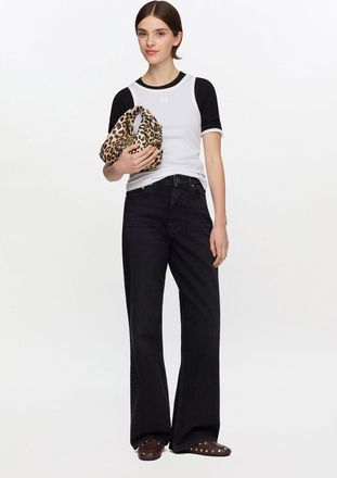 Ganni Black Izey Jeans in Rigid Denim - Size 24W/33L Organic Cotton