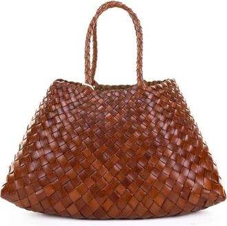 Dragon Diffusion Santa Croce Small Tote - Dames - Shoppers - Bruin - ONE Size - Leer - Tassen