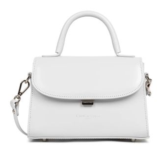 Lancaster Elegante Flap Handtas met Metalen Sluiting - Dames - Handtassen - Grijs - ONE Size - Leer - Tassen
